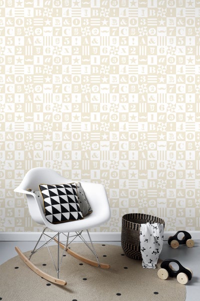 ESTAhome Tapete Blöcke Beige - 53 cm x 10,05 m - 138727