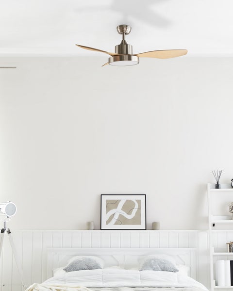 Deckenventilator mit Licht BANDERAS mit Fernbedienung Silber