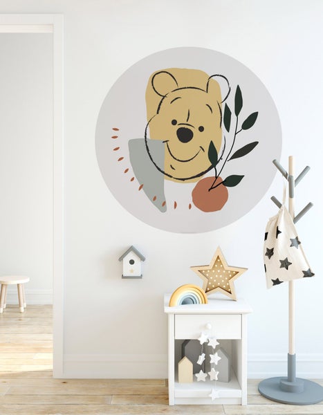 Disney selbstklebende runde Tapete Pu der Bär Multicolor - Ø 128 cm - 610404