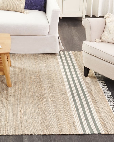 Teppich MIRZA Grau 160 x 230 cm Jute
