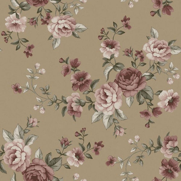 Borastapeter Tapete Blumen Braun - 53 cm x 10.05 m - 660618