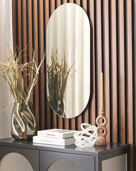 Wandspiegel oval 40 x 80 cm Silber ALFORTVILLE