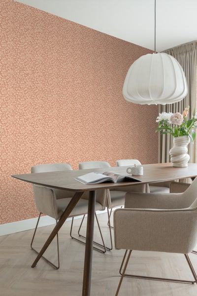ESTAhome Tapete Blumen Terrakotta - 50 x 900 cm - 131670