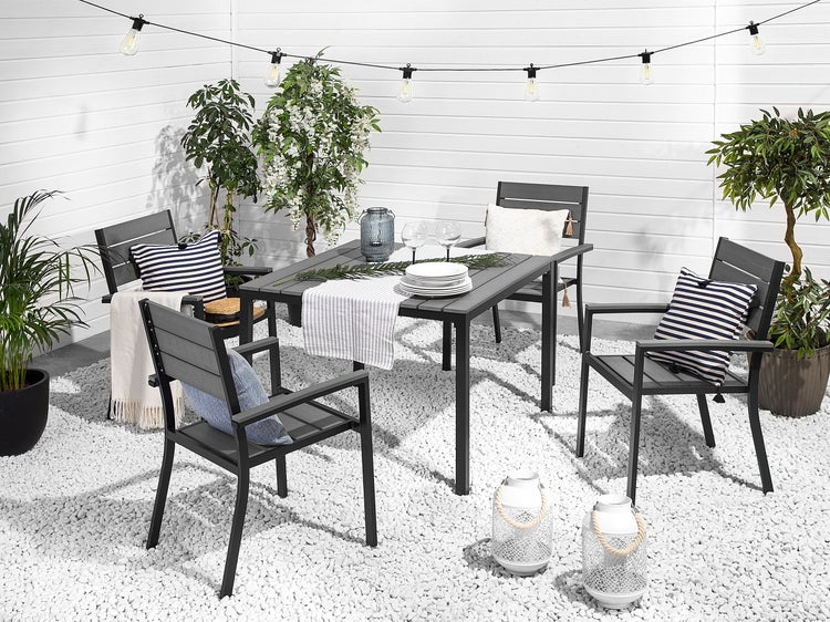 Gartenmöbel Set 4-Sitzer PRATO Grau