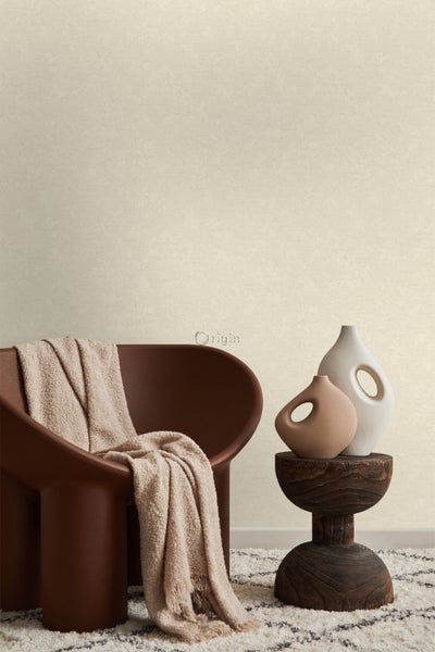 Origin Wallcoverings Tapete Uni Crême-Beige - 53 cm x 10.05 m - 346203