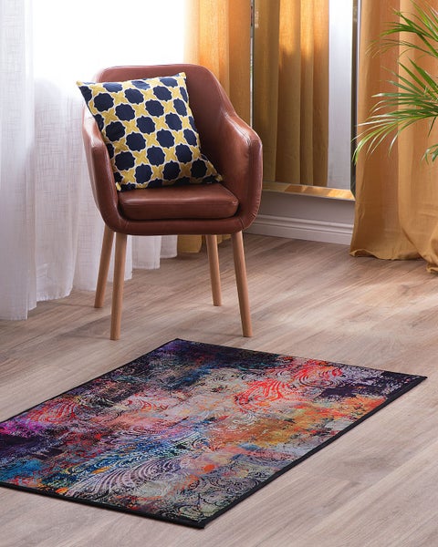 Teppich bunt 80 x 150 cm Kurzflor MARDIN