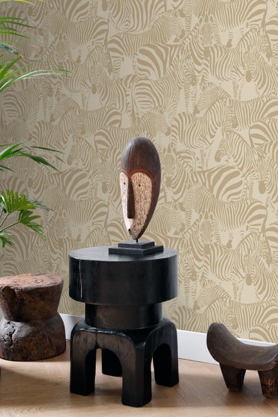 Origin Wallcoverings Tapete Zebras Beige - 50 x 900 cm - 347910