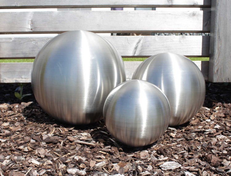 Edelstahlkugel Gartenkugel Dekokugel SferaInox 3er Set 15 / 20 / 25cm matt 10975
