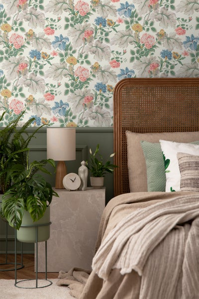 Borastapeter Tapete Blumen Beige - 53 cm x 10.05 m - 660602