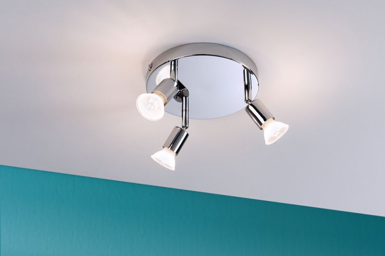Spotlight Carolina IP44 GU10 230V max. 3x10W dimmbar Chrom