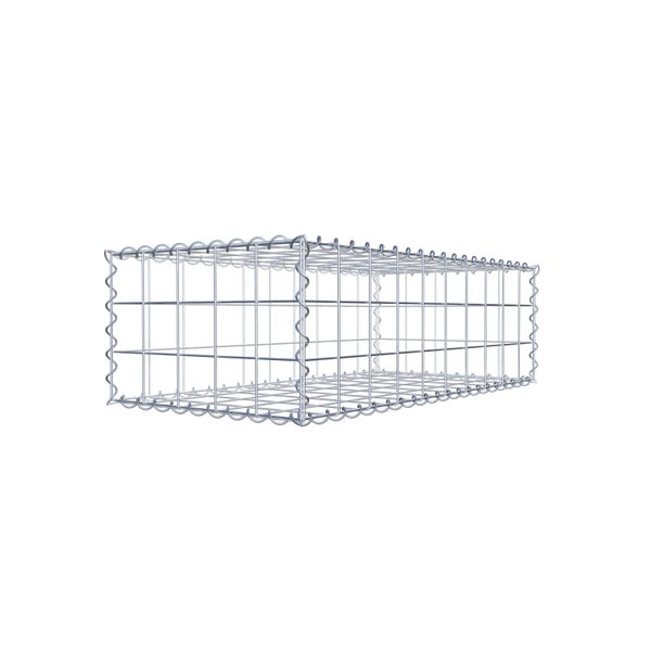 Gabione 100 cm x 30 cm x 50 cm (L x H x T), Maschenweite 10 cm x 10 cm, Spirale