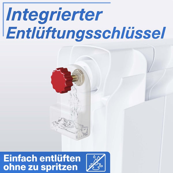 Heizkörperentlüftung mit integriertem Entlüftungsschlüssel