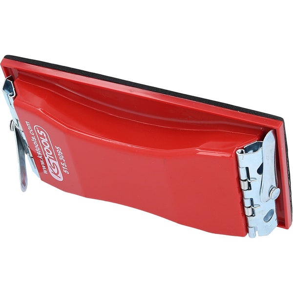 Handschleifer aus Kunststoff mit Metallschnellspannern