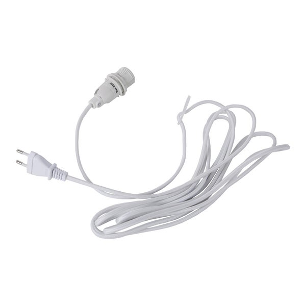 Lampenfassung mit Textilkabel und Stecker