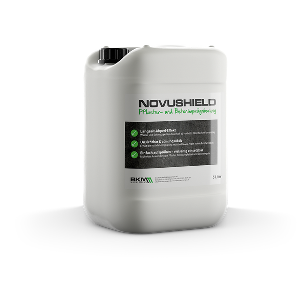 NOVUSHIELD Pflaster- und Betonimprägnierung von BKM Mannesmann, 5 Liter Kanister.