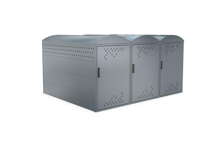 Fahrradgarage BikeBox 1 Bogendach 3er Set