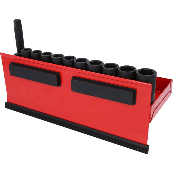 Steckschlüsseleinsatz Set auf magnetischer Halterung