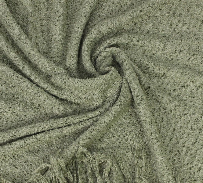 FRANK FLECHTWAREN | Kuscheldecke Olive Green, POLYESTER, 152 x 127 cm