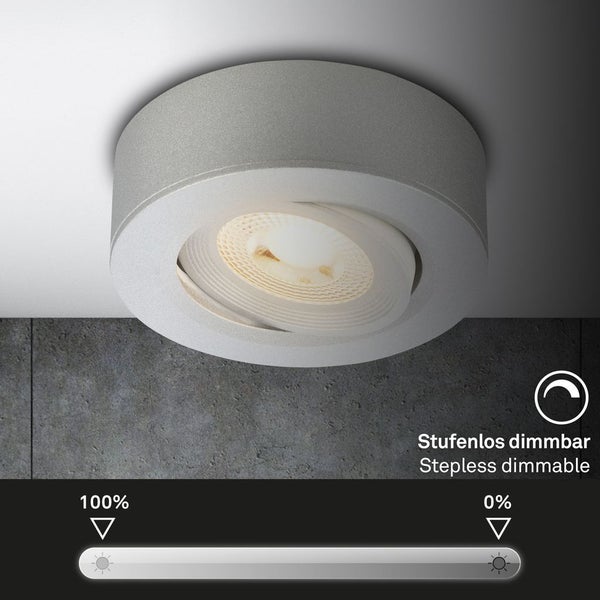 2 in 1 LED Aufbauspot und Einbaustrahler LED Einbauleuchte Spot Dimmbar