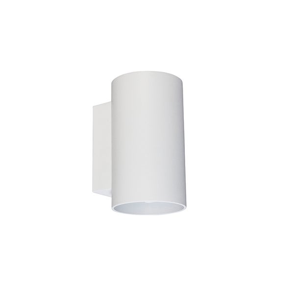 Weiße zylindrische Wandleuchte