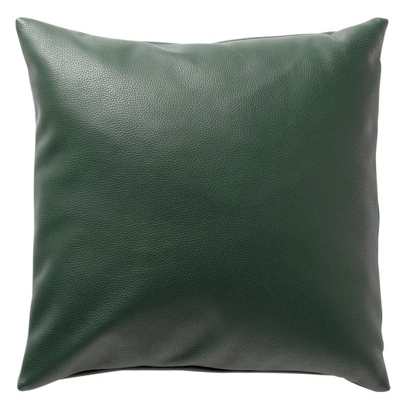 JARED - Kissenbezug 45x45 cm - Lederoptik - Uni-Farbe - Garden Topiary - grün