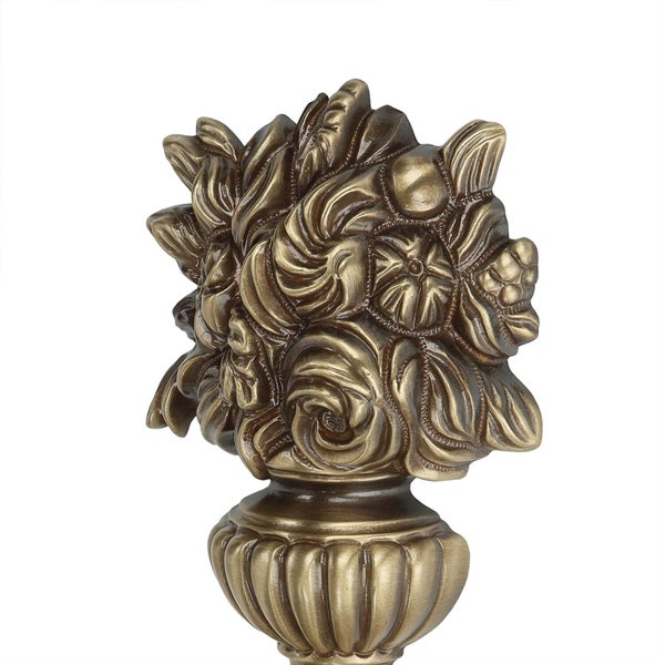 Dekorative Abschlusskappe mit Blumenmuster für Gardinenstangen