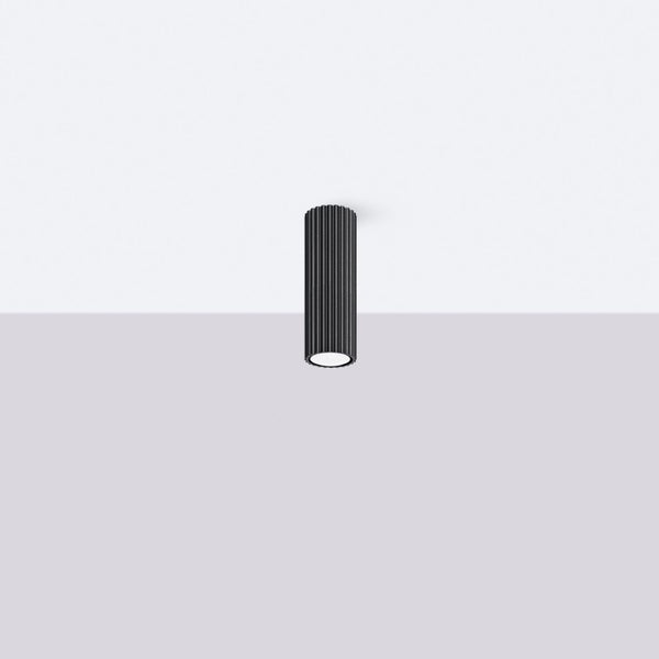 Schwarze LED Deckenleuchte im minimalistischen Stil