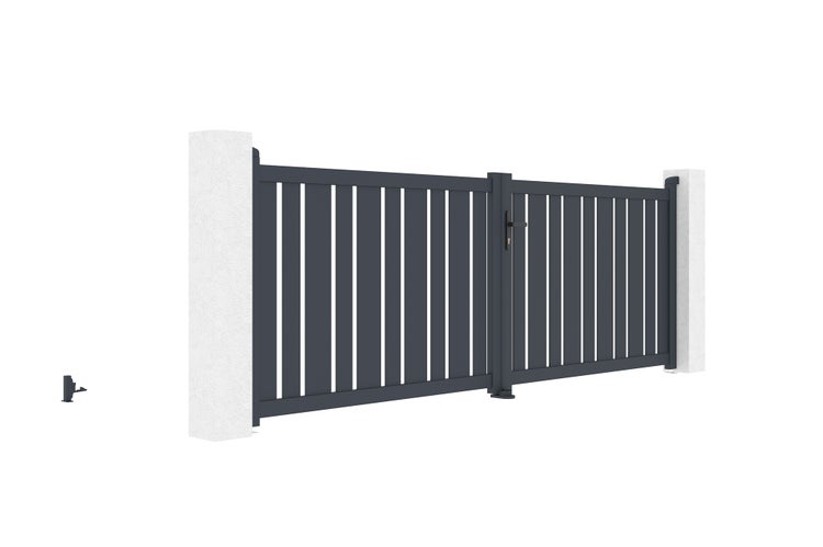 Doppelflügeltor aus aluminium 3,5m VEYMONT 350B120