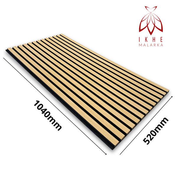 Akustikpaneele 3D Lamellen MDF mit Filz 1040x520x15mm – 2 Stück (1,08m²) | Schallabsorbierend & dekorativ | Holzoptik Wandverkleidung (11000D)