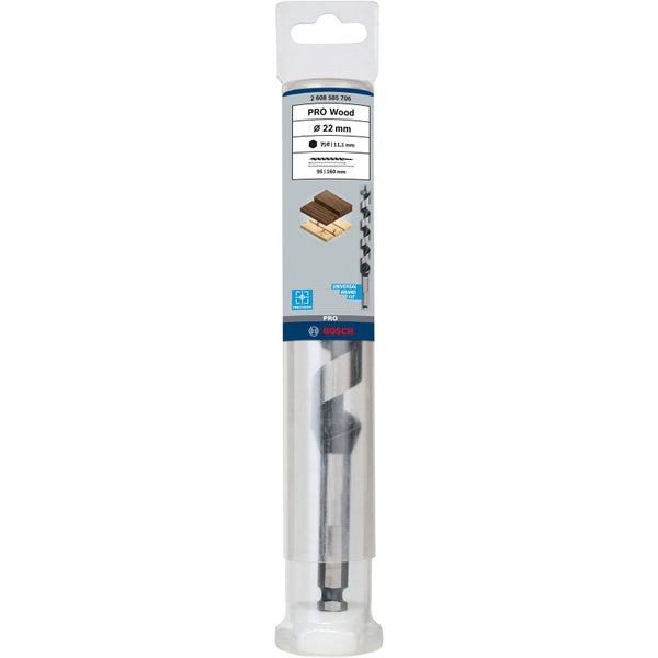 Bosch PRO Wood Holzschlangenbohrer 22 x 95 x 160 mm - 2608585706