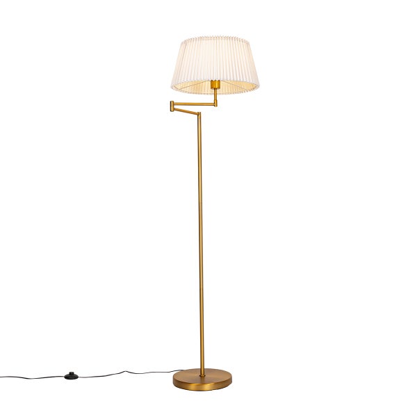 Stehlampe mit Schirm und verstellbarem Arm