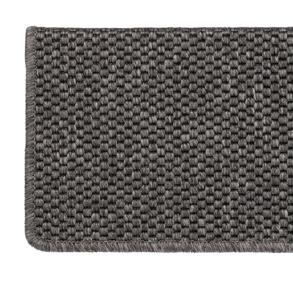 FLOORDIREKT Stufenmatte Kalkutta - Sisaloptik - Schlingenpol - Selbstklebend - Anthrazit - Rechteckig - 23,5 x 65 cm