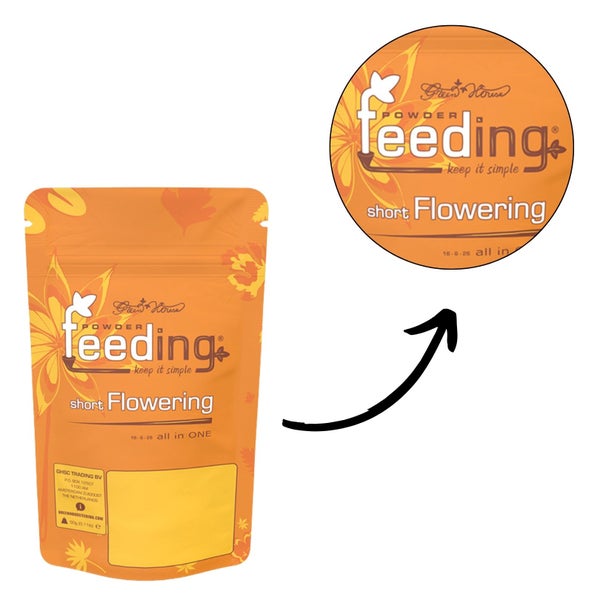 Green House Feeding Short Flowering Dünger 125 g – Für schnellblühende Pflanzen, All-In-One
