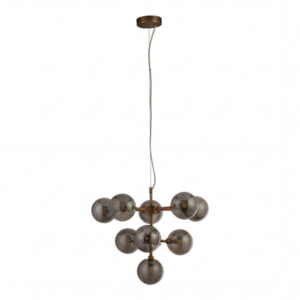 Hängelampe mit neun Glaskugeln
