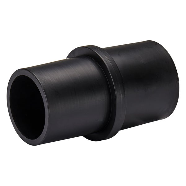 Schwarzes Rohrverbindungsstück aus Kunststoff
