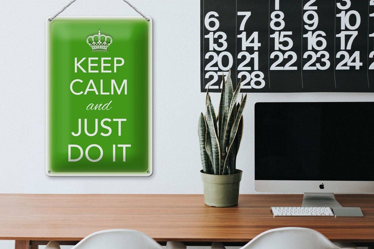 Blechschild Spruch 20x30cm Keep Calm and just do it