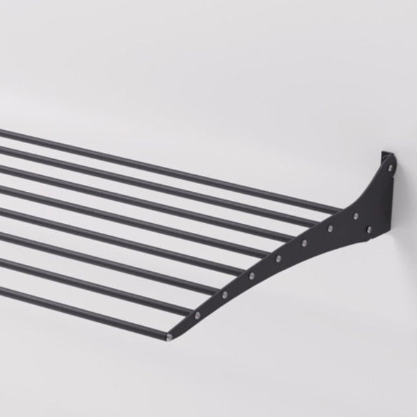 Wandtrockner aus Metall mit mehreren Trockenstäben