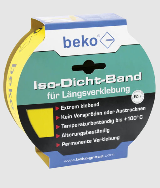 Beko Iso-Dicht-Band gelb 60 mm 40 m für Längsverklebung - 1 Rolle