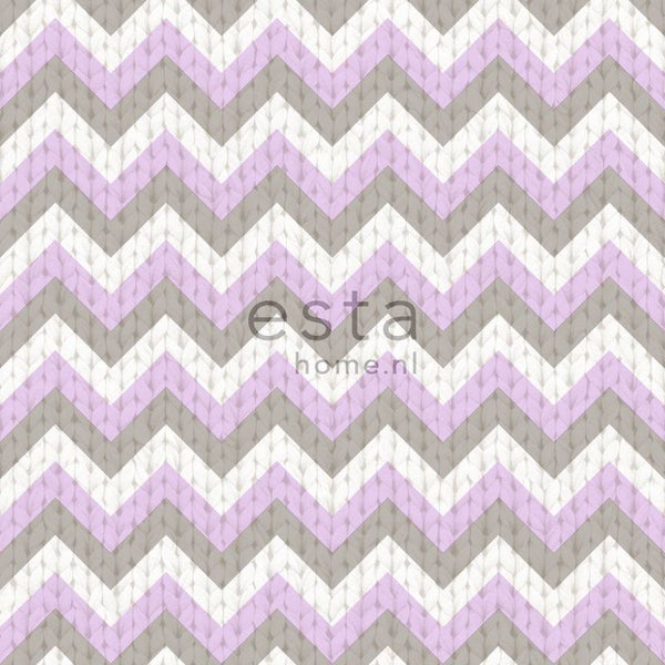 Tapete mit Strickmuster im Zickzackdesign