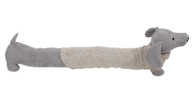 FRANK FLECHTWAREN | Zugluftstopper Waldemar, POLYESTER, SAND, 80 x 16 x 23 cm