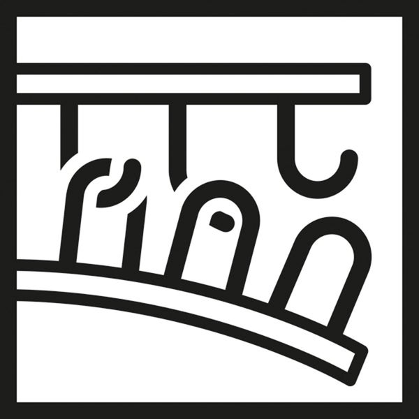 Symbol für Gardinenaufhängung