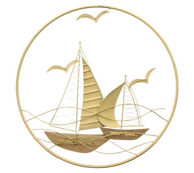 FRANK FLECHTWAREN | Metallbild Regatta, D: 56 cm, METALL