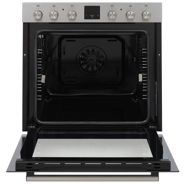 Offener Elektrobackofen mit Bedienknöpfen