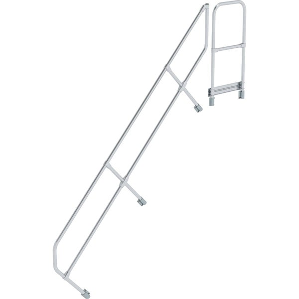 Metallgeländer-Set für Treppen bestehend aus Handlauf und Brüstungselement.