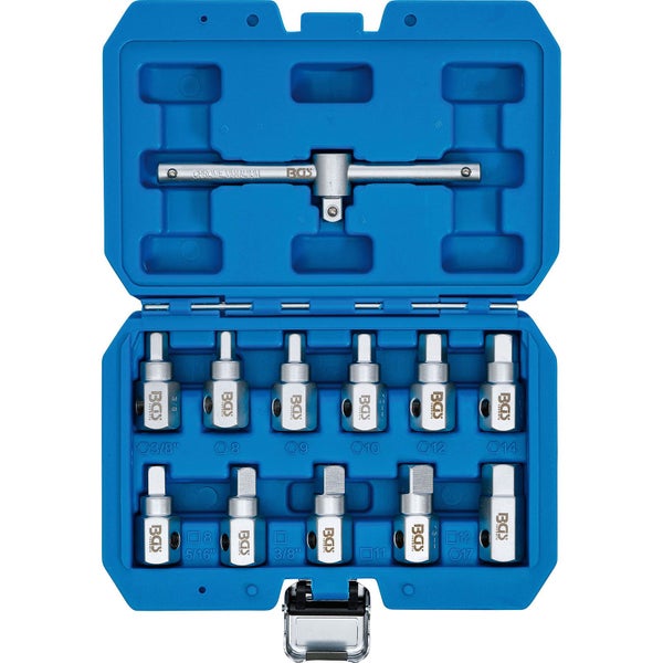 BGS technic Steckschlüssel-Satz mit T-Griff in blauer Aufbewahrungsbox
