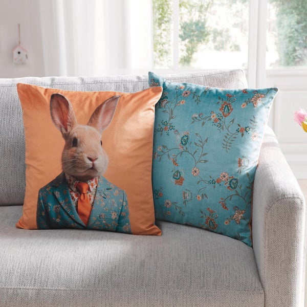 FRANK FLECHTWAREN|Kissenhülle Mr. Rabbit, 45 x 45 cm, POLYESTER