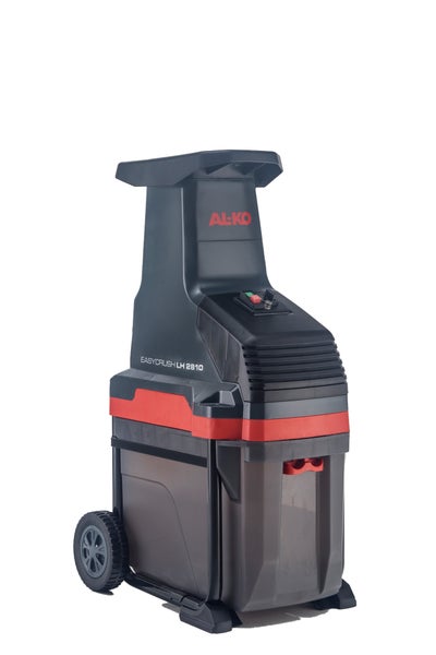 AL-KO Walzenhäcksler Easy Crush LH 2810 mit integrierter Fangbox und Transporträdern für Äste und Gartenabfälle.