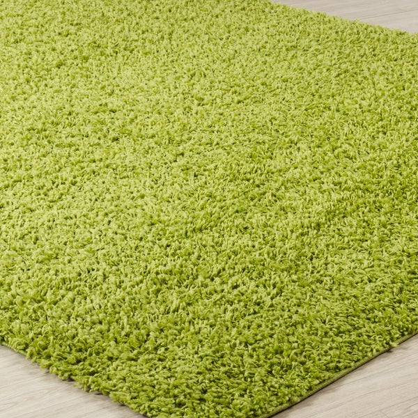 Moderner Hochfloriger Shaggy Teppich Grün 160x220 cm LILLY