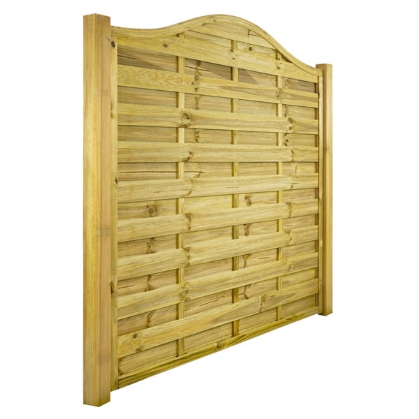 Holzzaun aus Kiefernholz mit Bogenabschluss