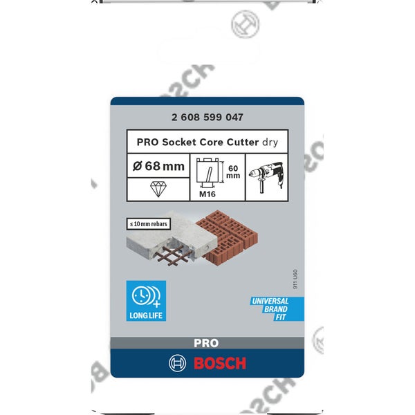 Bosch PRO Socket Core Cutter dry 68 x 60 mm M16-Gewinde - 2608599047